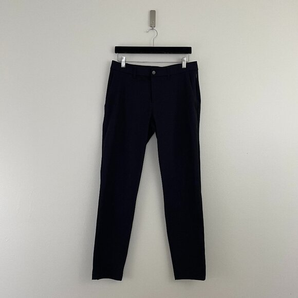 Lululemon ABC Slim Fit Trousers Warpstreme Black Men's Size 32 - Picture 1 of 6